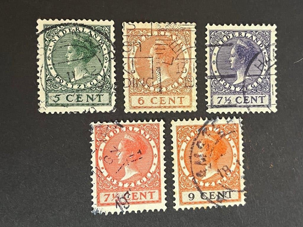 i8-177 Nederland 1926 NVPH 177 tm 181 gestempeld, Postzegels en Munten, Postzegels | Nederland, Ophalen of Verzenden, T/m 1940