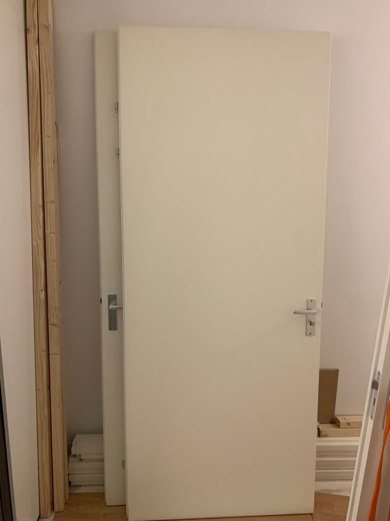 Binnendeur 230 x 93 met sleutelslot, Doe-het-zelf en Verbouw, Deuren en Horren, Gebruikt, 80 tot 100 cm, 215 cm of meer, Binnendeur