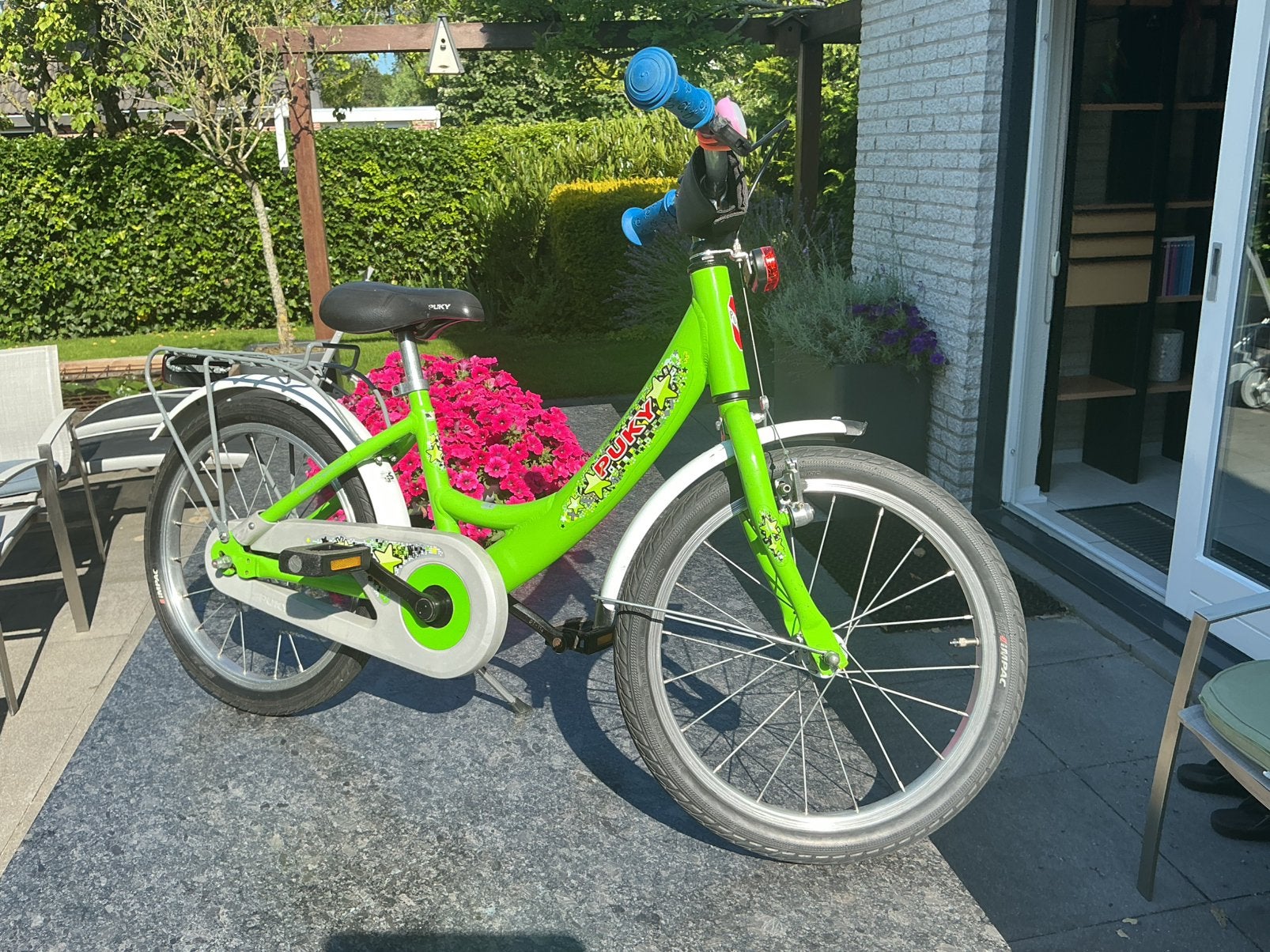 Puky kinderfiets - 18 inch - kleur groen, Ophalen, Terugtraprem, Gebruikt, Handrem