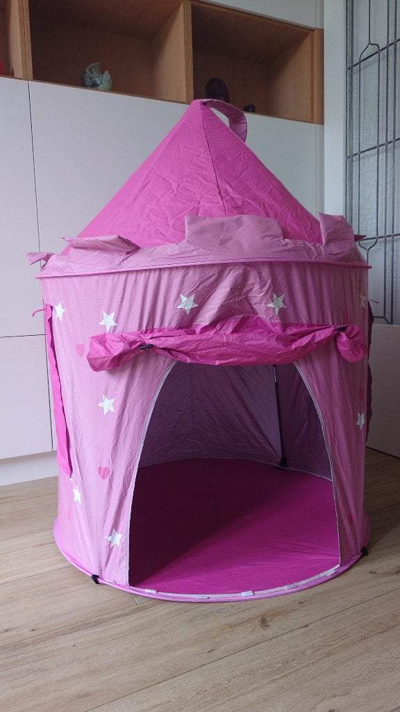 Speeltent roze kasteel, Ophalen of Verzenden, Gebruikt