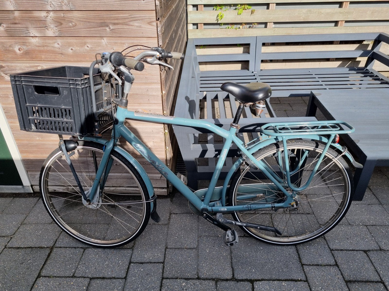 Gazelle Miller fiets met kratje, framemaat 54cm, Fietsen en Brommers, Ophalen, Gebruikt, Versnellingen, Gazelle