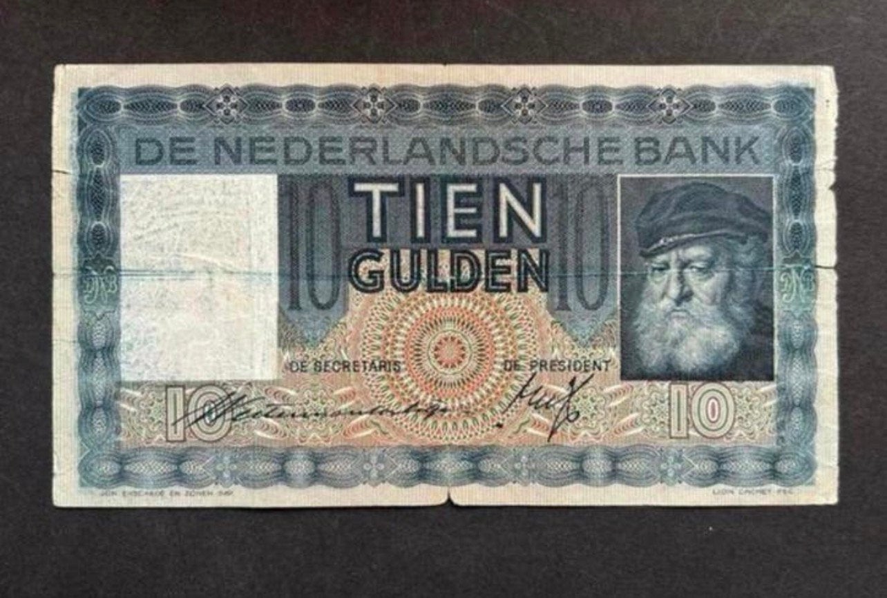 10 Gulden Grijsaard, 1934, Ophalen of Verzenden, 10 gulden