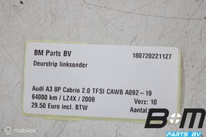 Deurstrip linksonder Audi A3 8P, Gebruikt