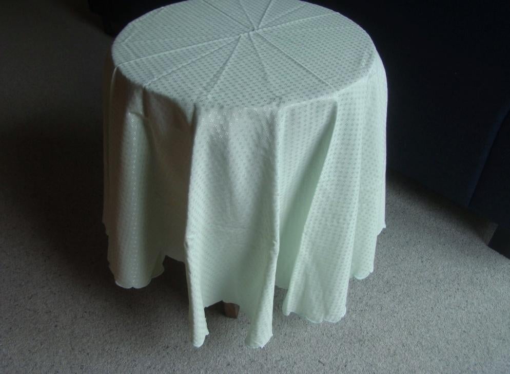 tafelkleed  effen mint kleur ~ rond, Ophalen of Verzenden, Gebruikt, Ovaal, Binnen
