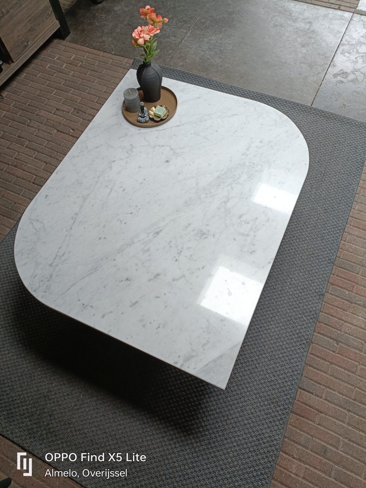 Salontafel Marmer, 100 tot 150 cm, Zo goed als nieuw, Rechthoekig, 50 tot 100 cm