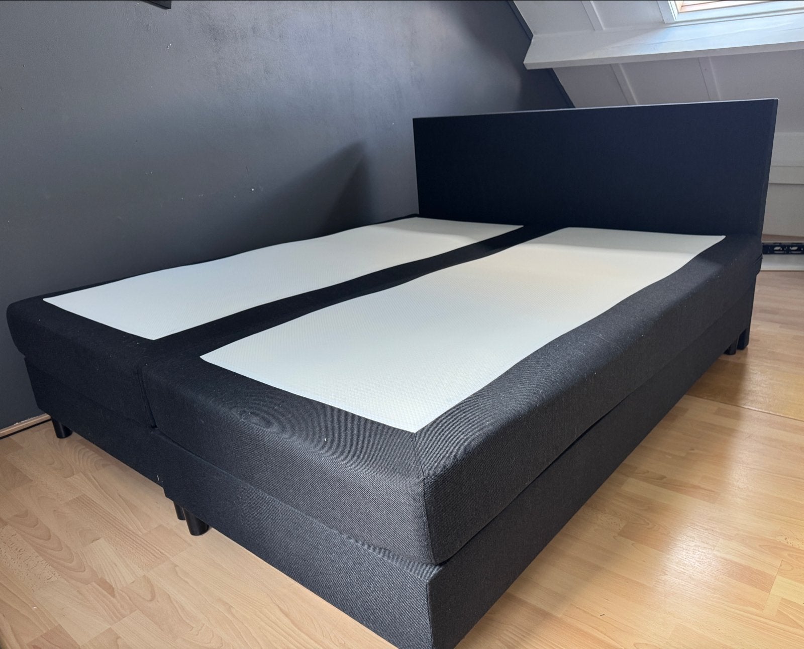 Tweepersoonsbed 180x210 cm met hoofdbord, Huis en Inrichting, Slaapkamer | Bedden, Ophalen, Gebruikt, Tweepersoons, 180 cm