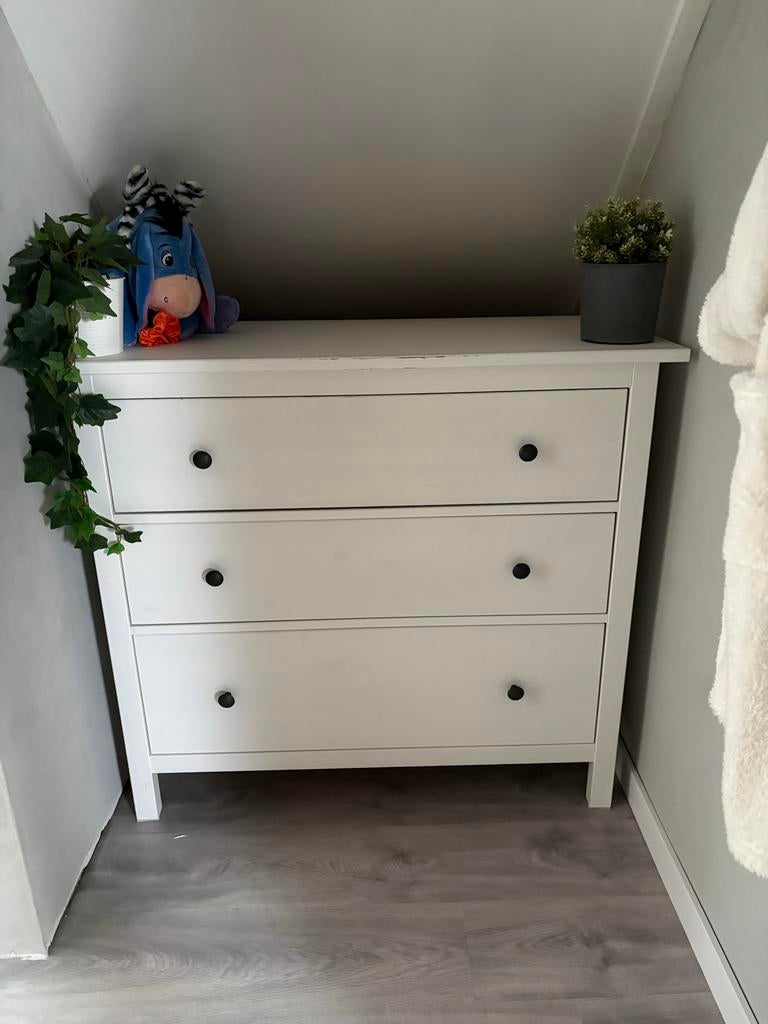 IKEA HEMNES ladekast wit - 3 laden, Ophalen, Gebruikt, 100 tot 150 cm, 3 of 4 laden