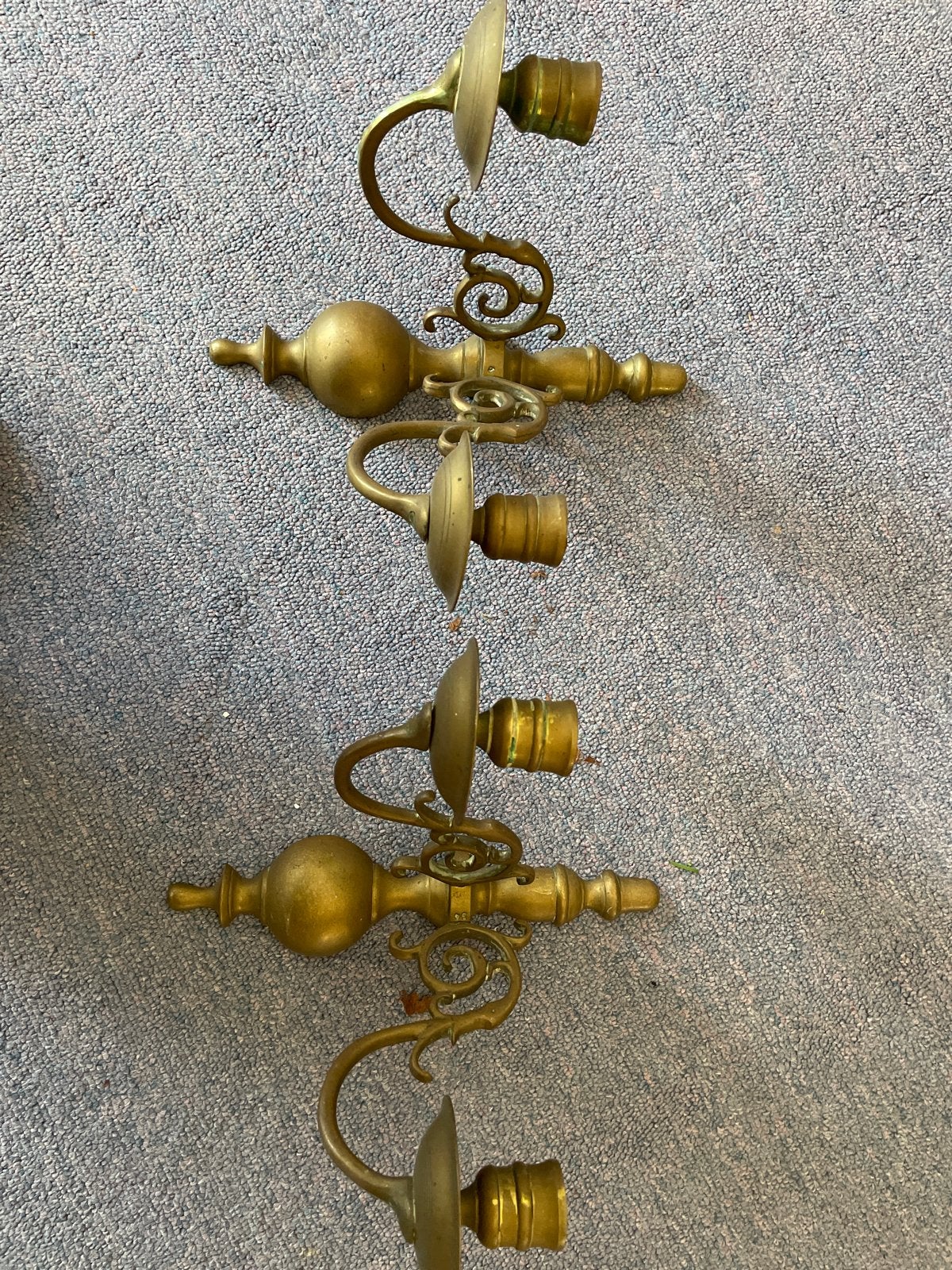 Originele antieke pianokandelaars - set van 2, Antiek en Kunst, Ophalen of Verzenden, Koper of Brons