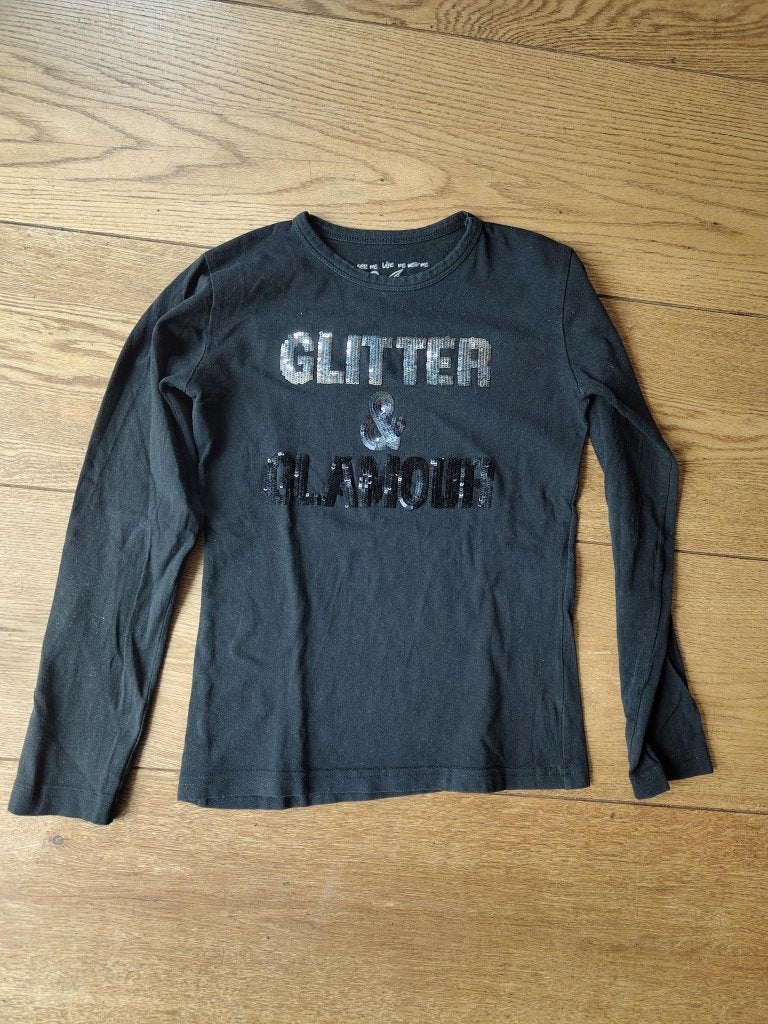 Longsleeve shirt glitter and glamour van Tom-Du maat 140-146, Kinderen en Baby's, Ophalen of Verzenden, Gebruikt, Meisje, Shirt of Longsleeve