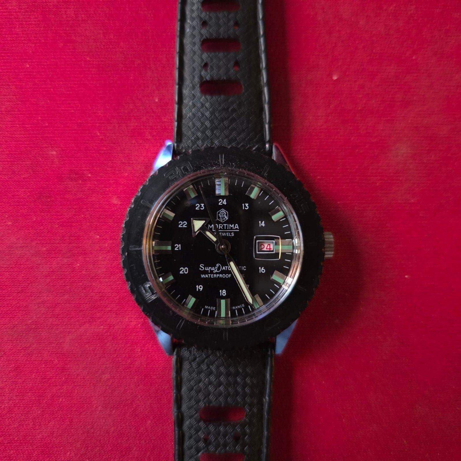 Mortima SuperDatomatic duikhorloge met datumfunctie, Ophalen of Verzenden, Gebruikt