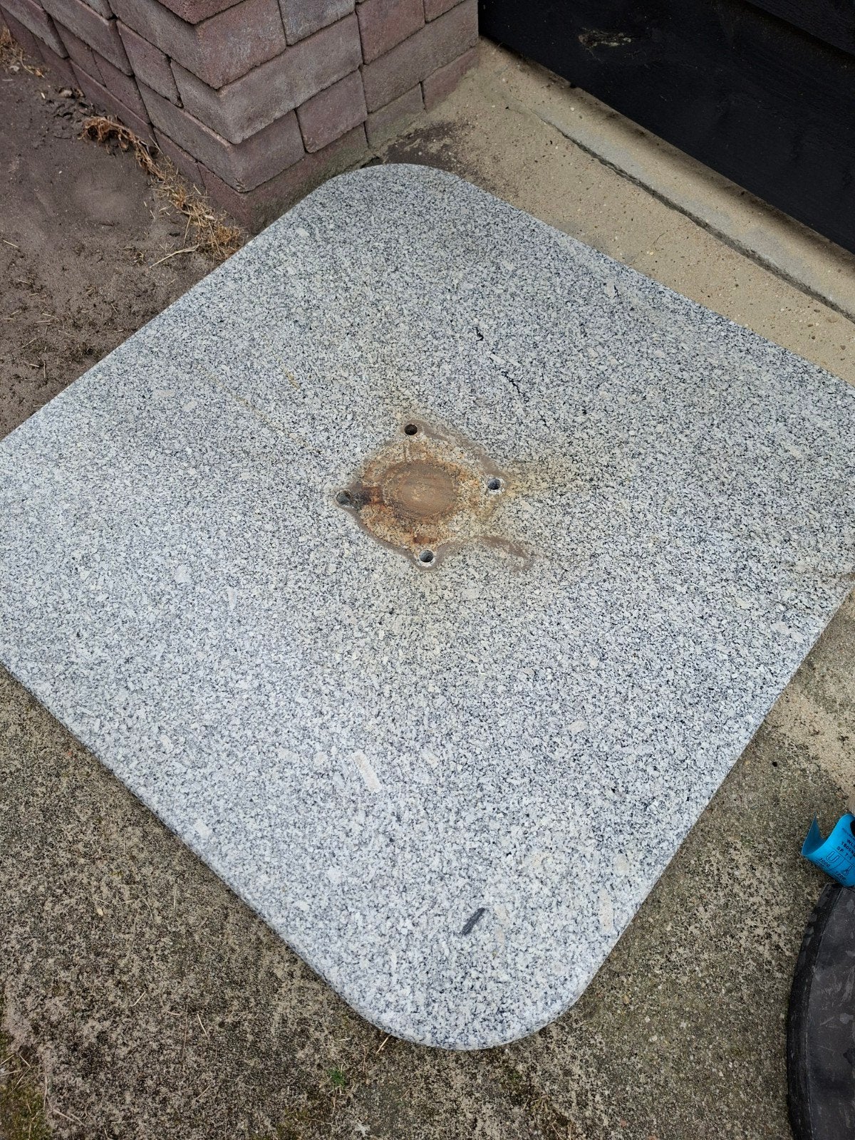 Zweefparasolvoet 90kg - Stevige granieten voet, Ophalen, Minder dan 1 meter, Parasolvoet