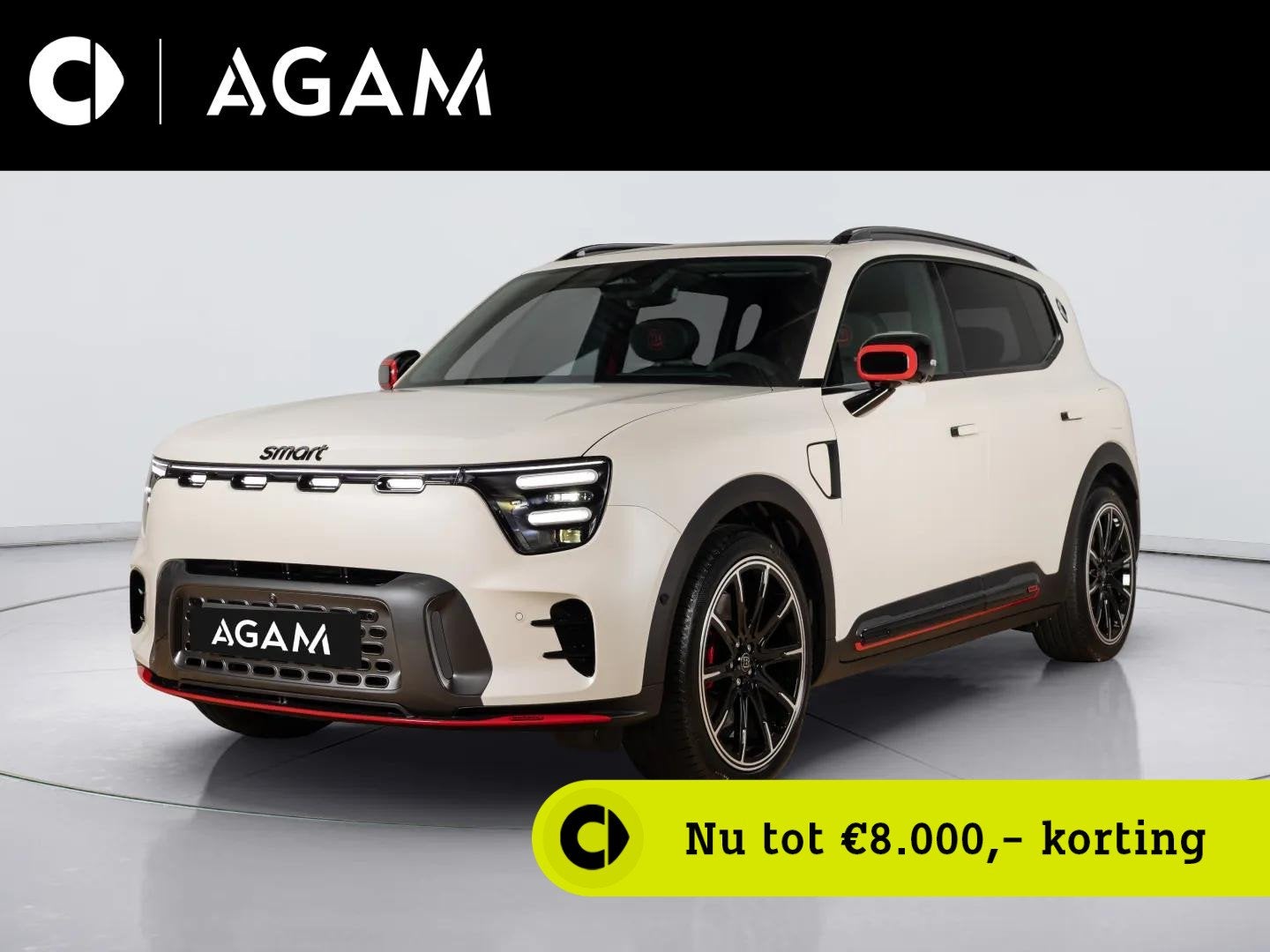 smart #5 Brabus 100 kWh, Auto's, Smart, 2378 kg, 540 km, Wit, SUV of Terreinwagen