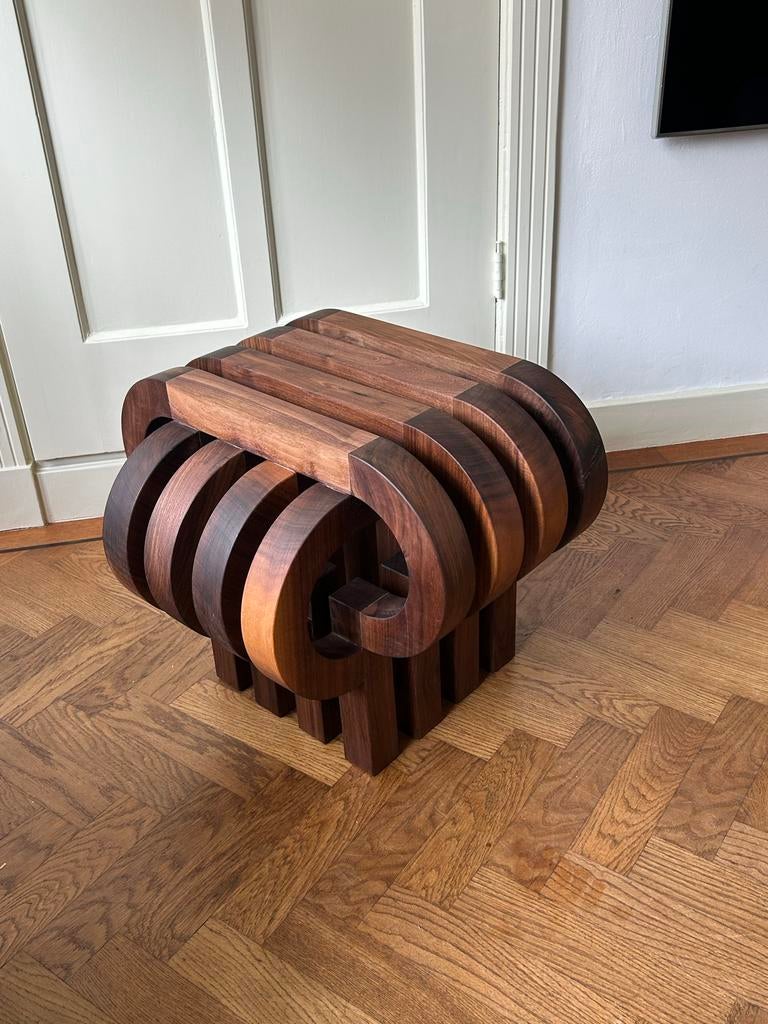 Zelf gemaakte kruk, Huis en Inrichting, Barkrukken, Minder dan 30 cm, Ophalen of Verzenden, Zo goed als nieuw, 1 kruk