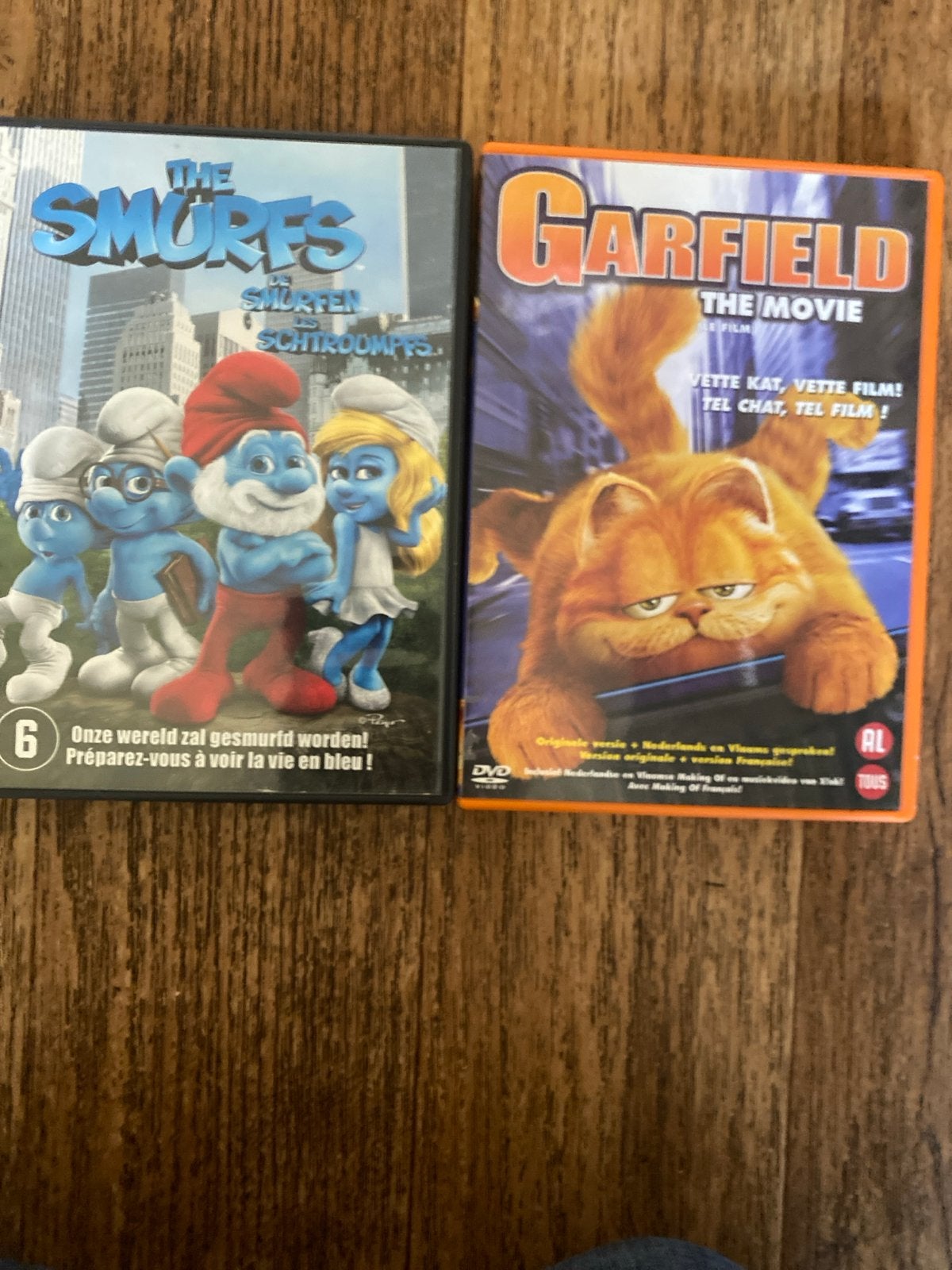 De Smurfen & Garfield De Film DVD's, Amerikaans, Zo goed als nieuw, Kinderprogramma of -film, Vanaf 6 jaar