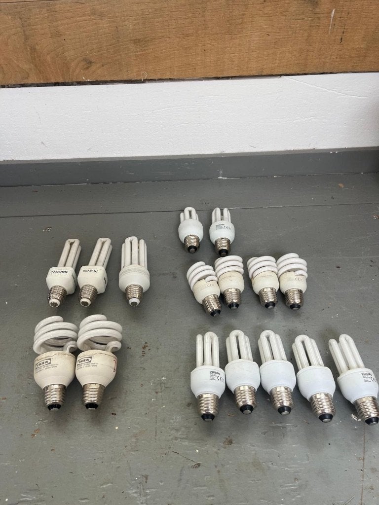 16 spaarlampen voor Euro 5, Ophalen, Gebruikt, E27 (groot), Spaarlamp