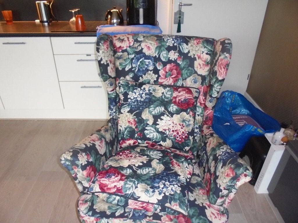 Oor fauteuil, Gebruikt, 75 tot 100 cm, Ophalen of Verzenden, Stof