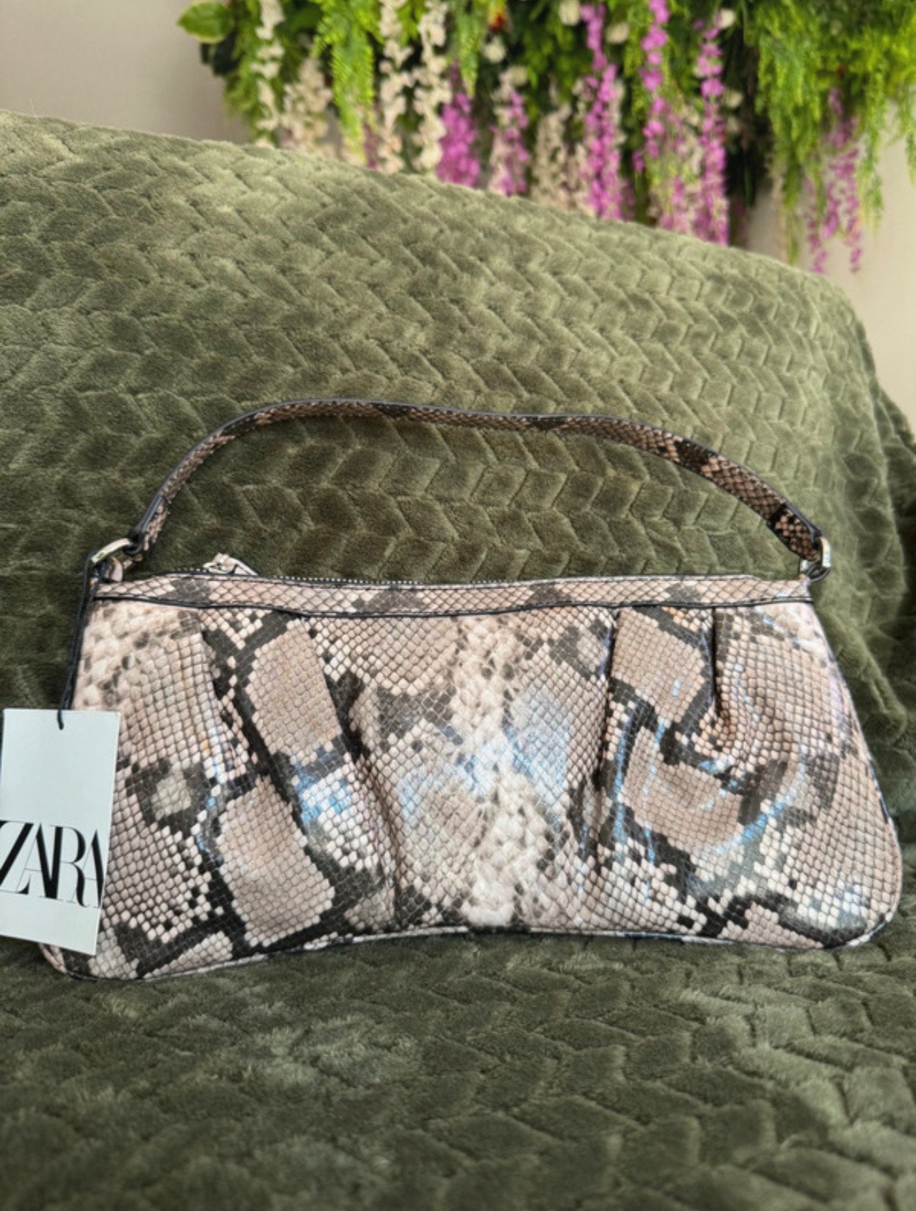 Zara tas met slangenprint – nieuw met kaartje, ongebruikt, Ophalen of Verzenden