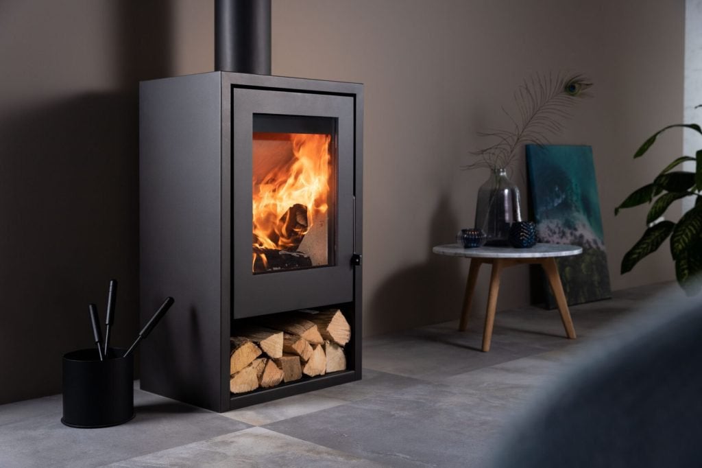 Cubic 6kw houtkachel, Huis en Inrichting, Ophalen, Gebruikt, Vrijstaande haard, Houthaard