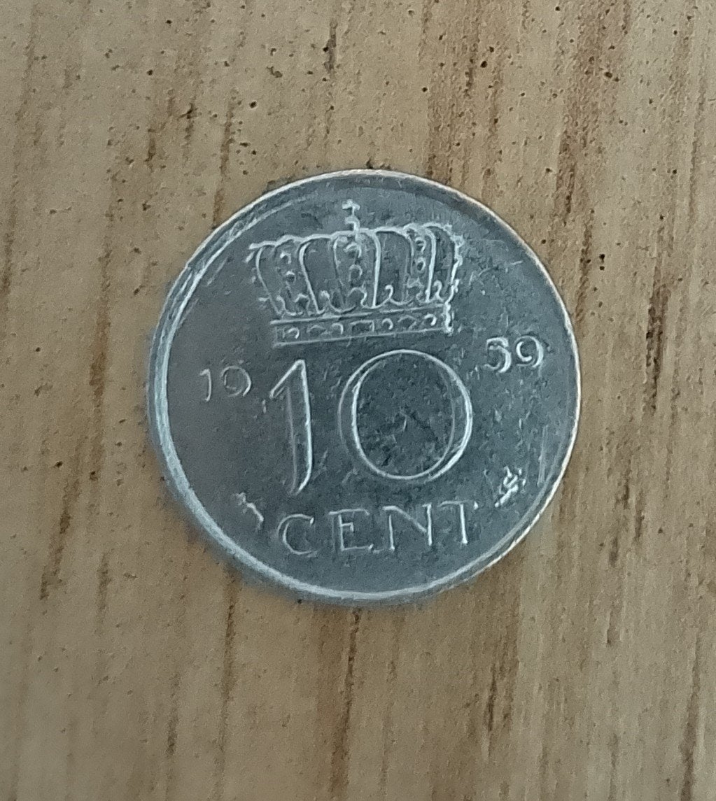 10 Cent Munt Koningin Juliana 1959, Ophalen of Verzenden, Koningin Juliana, 10 cent, Losse munt