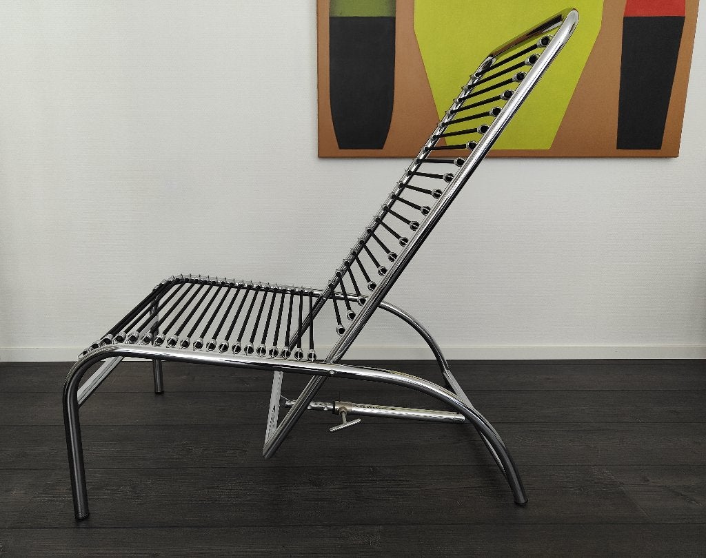 Lounge ligstoel René Herbst deckchair sandows cordchaise, Ophalen, Stoel