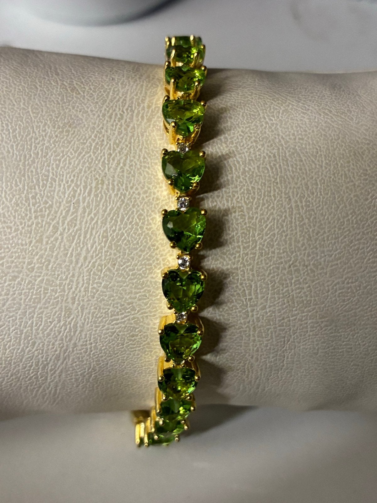 Verguld Zilver 925 Armband met Labmade Zultaniet, Zilver en edelstenen, Nieuw, Ophalen of Verzenden, 5646JA