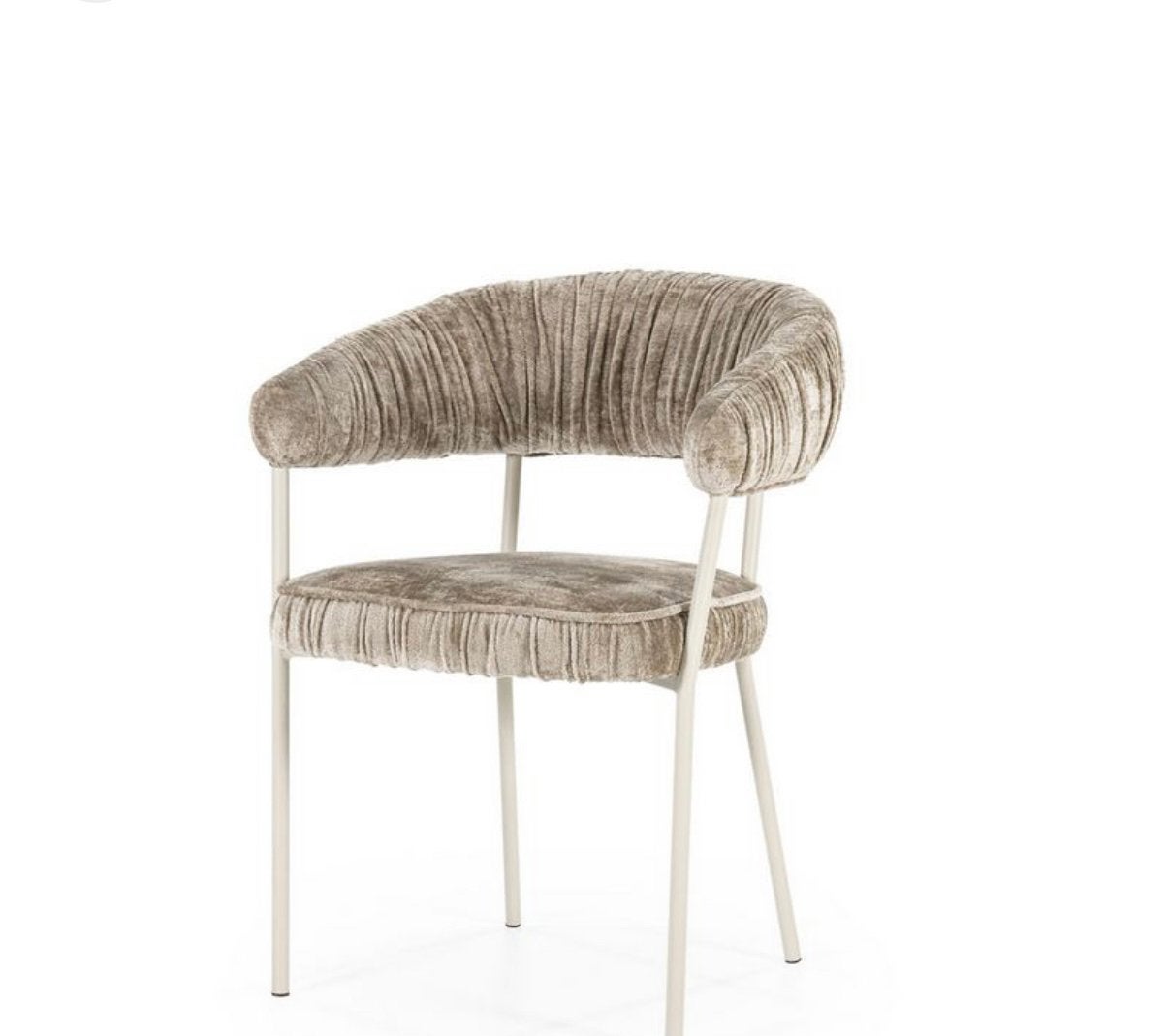 GEZOCHT! Eetkamerstoel lizzy taupe, Ophalen, Zo goed als nieuw, Overige kleuren, Vijf, Zes of meer stoelen