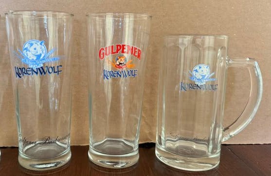 Unieke Gulpener Bierglazen verzameling, Ophalen, Zo goed als nieuw, Glas of Glazen, Gulpener