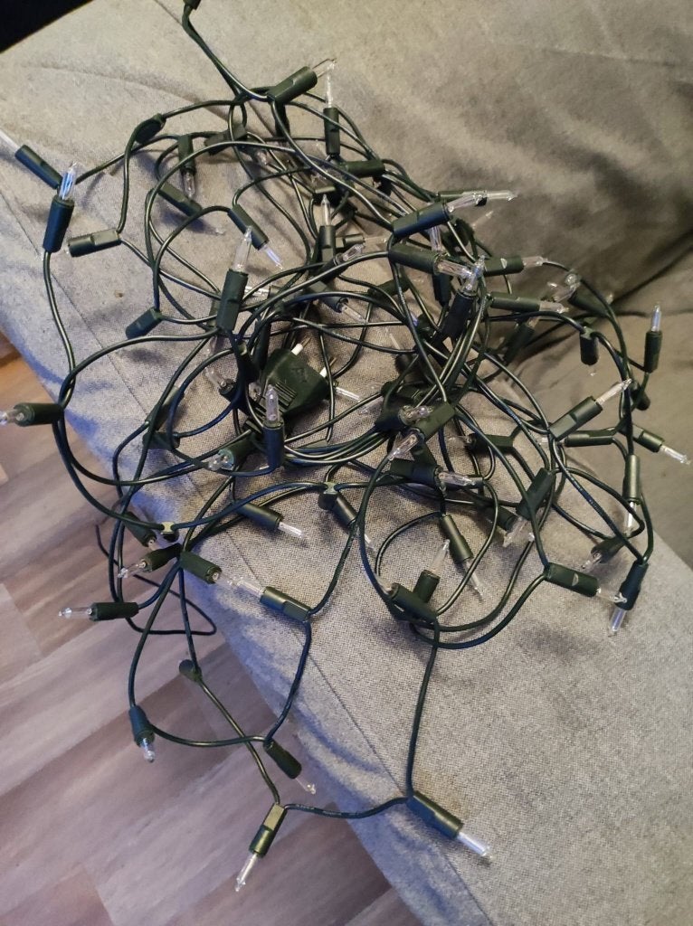 Kerstverlichting in één kleur met warm licht voor 2 euro, Ophalen, Zo goed als nieuw
