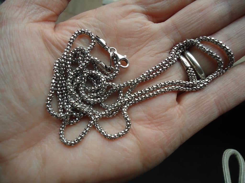 mooie echt zilveren lange ketting honingraat van IMENSO 925, Sieraden, Tassen en Uiterlijk, Ophalen of Verzenden, Zo goed als nieuw