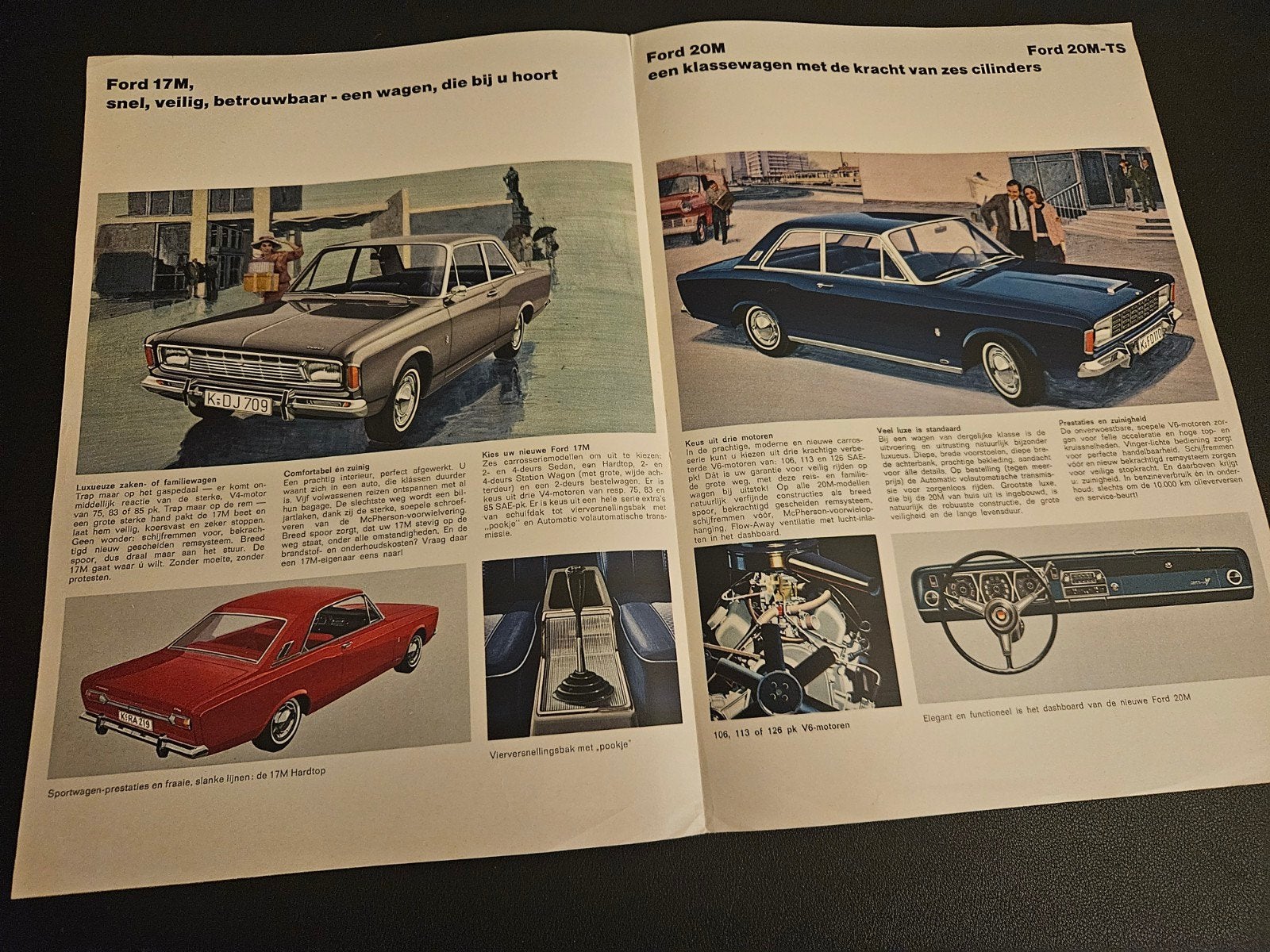 Brochure Ford 17M & 20M 1967, Ophalen of Verzenden, Zo goed als nieuw, Ford