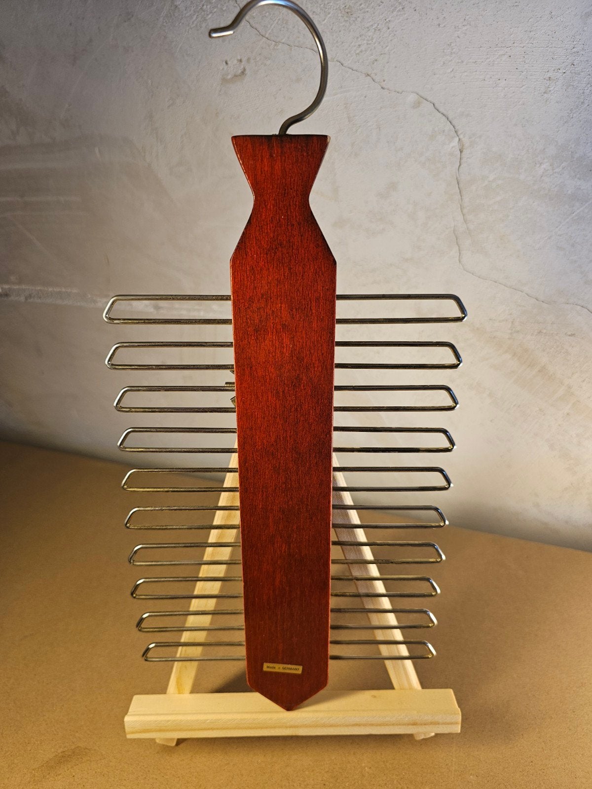 "Tie Rack" Houten stropdashouder - Made in Germany, Ophalen of Verzenden, Zo goed als nieuw, Bruin, Hout