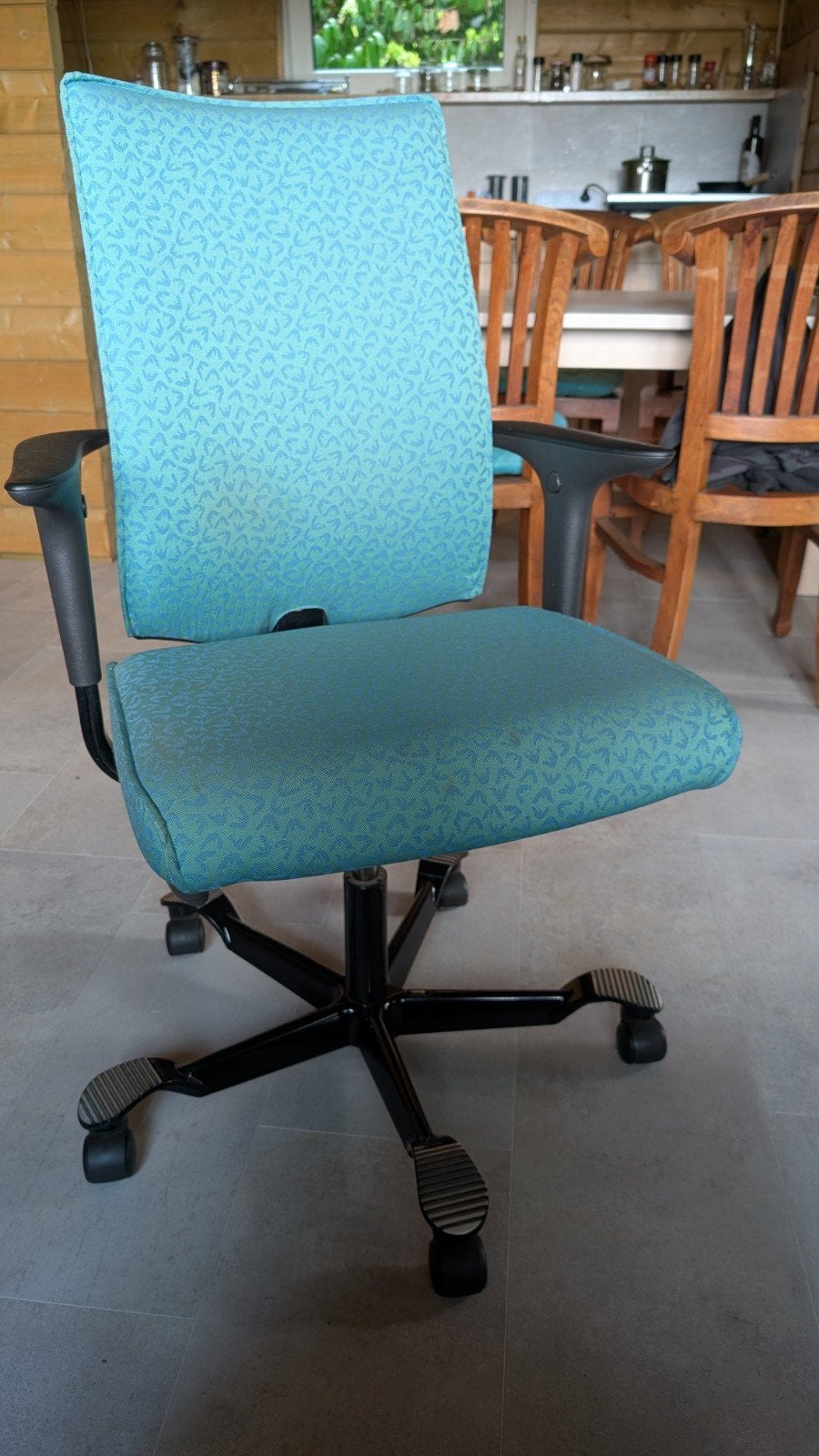 HAG Bureaustoel H05, Ophalen, Blauw, Zo goed als nieuw, Bureaustoel