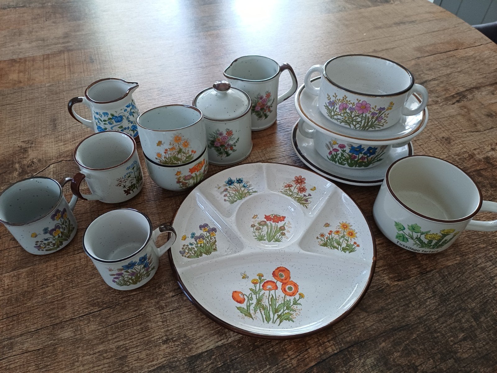 Servies vintage wild flower, Ophalen of Verzenden, Overige stijlen
