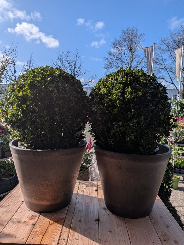 Luxe sierpotten – stone look – 46 cm – nieuw, Tuin en Terras, Kunststof, ., Nieuw, Balkon
