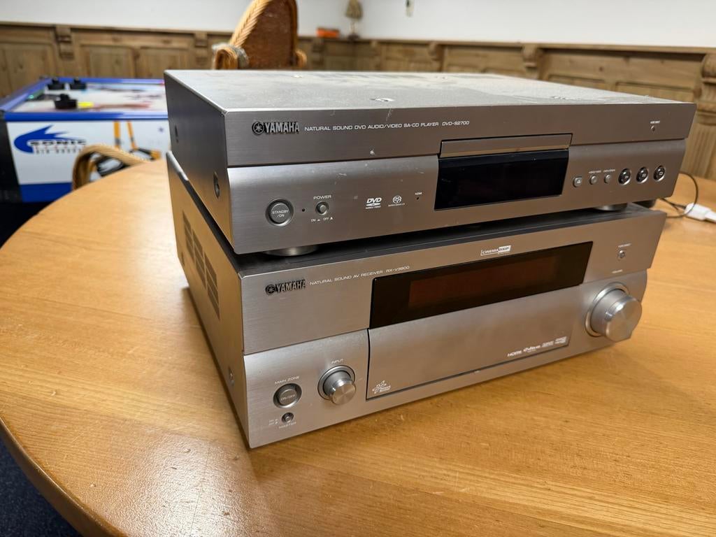 Yamaha Versterker Set: Receiver RX-V3800 & DVD-S2700, Audio, Tv en Foto, Versterkers en Receivers, Ophalen, Gebruikt, Yamaha, 120 watt of meer