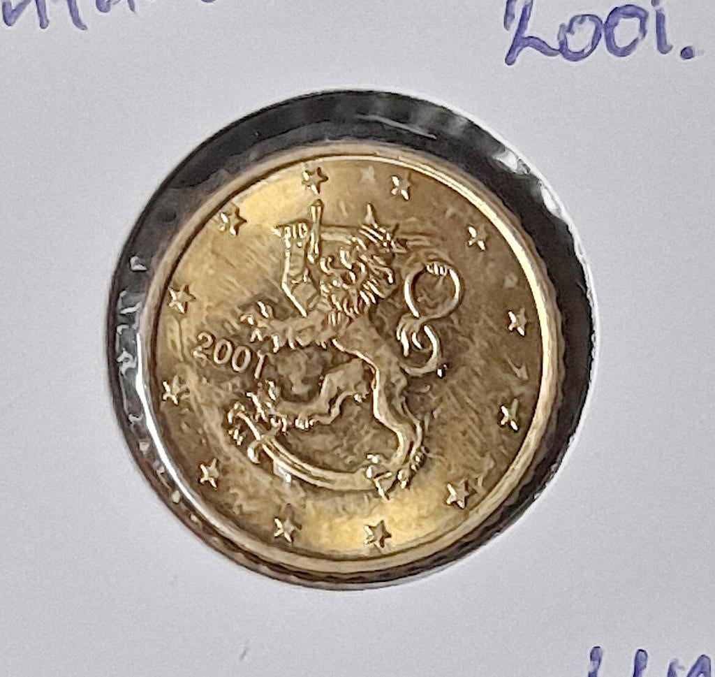 Finland 50 cent 2001 UNC, Ophalen of Verzenden, Finland, 50 cent, Losse munt