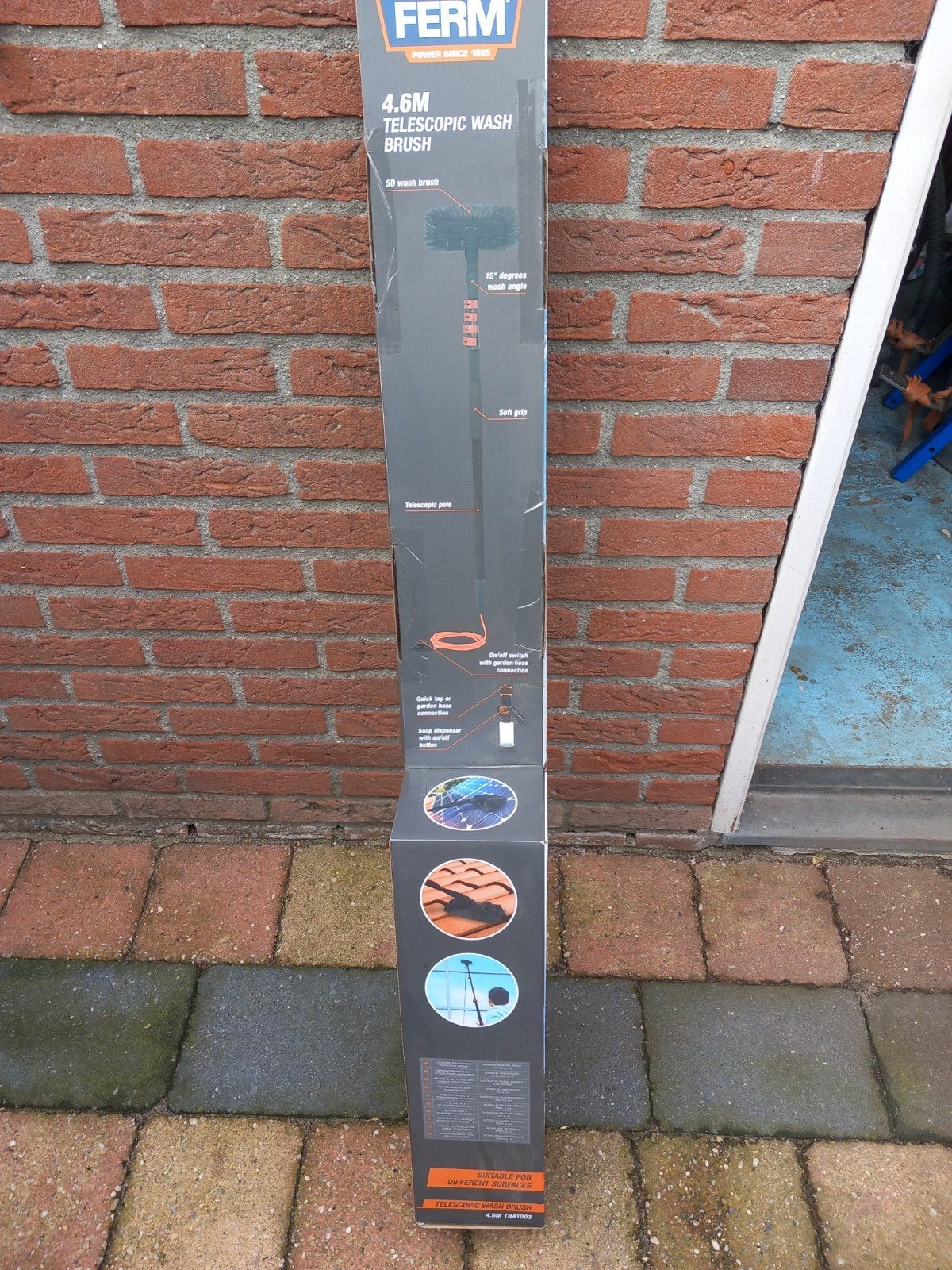 Ferm Telescopische Wasborstel 4.6M (ZONDER BORSTEL), Ophalen of Verzenden