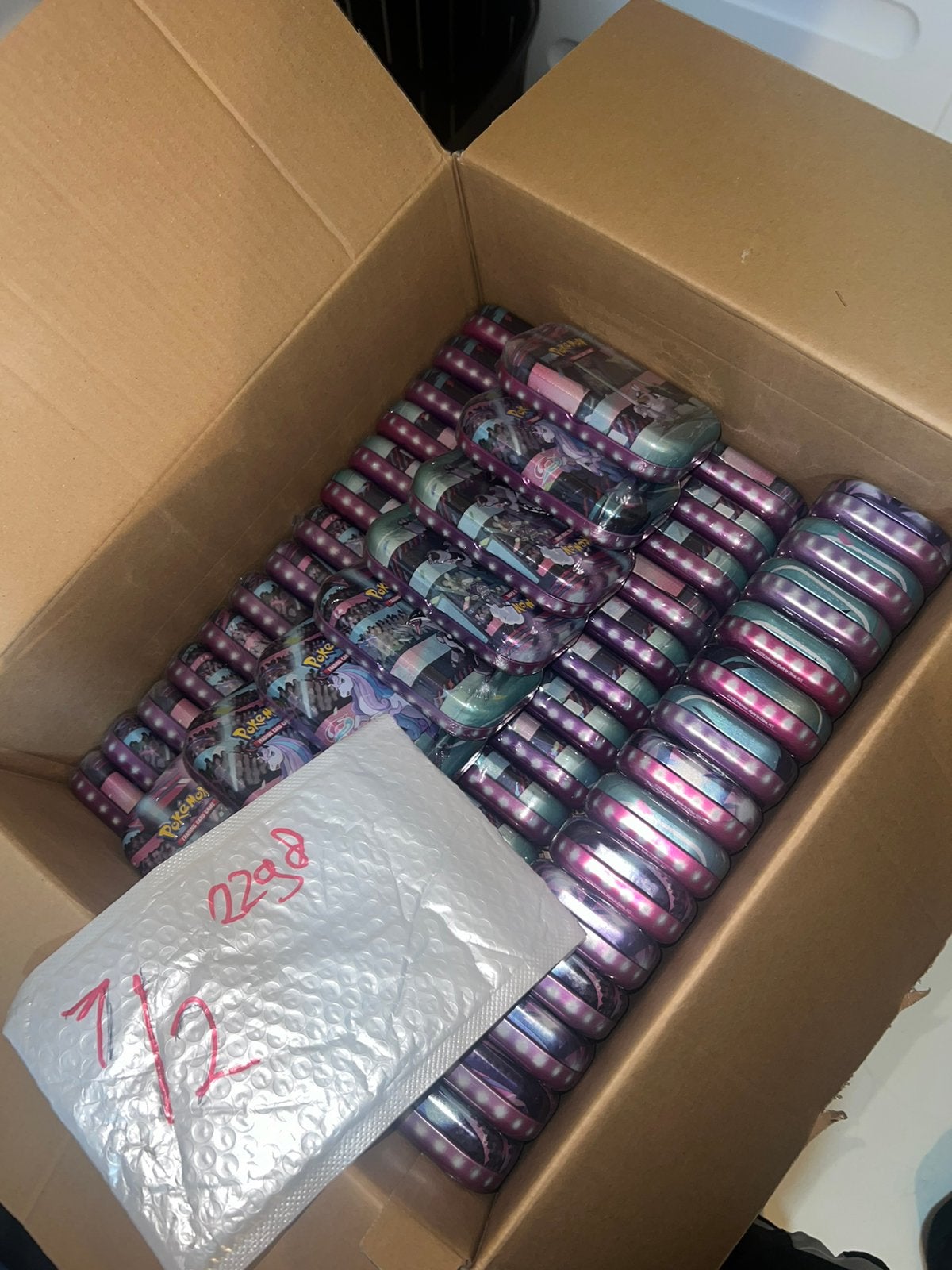 10x H21 Pokemon Mini Tin - Cosmic Eclipse, Ophalen of Verzenden, Zo goed als nieuw, Booster