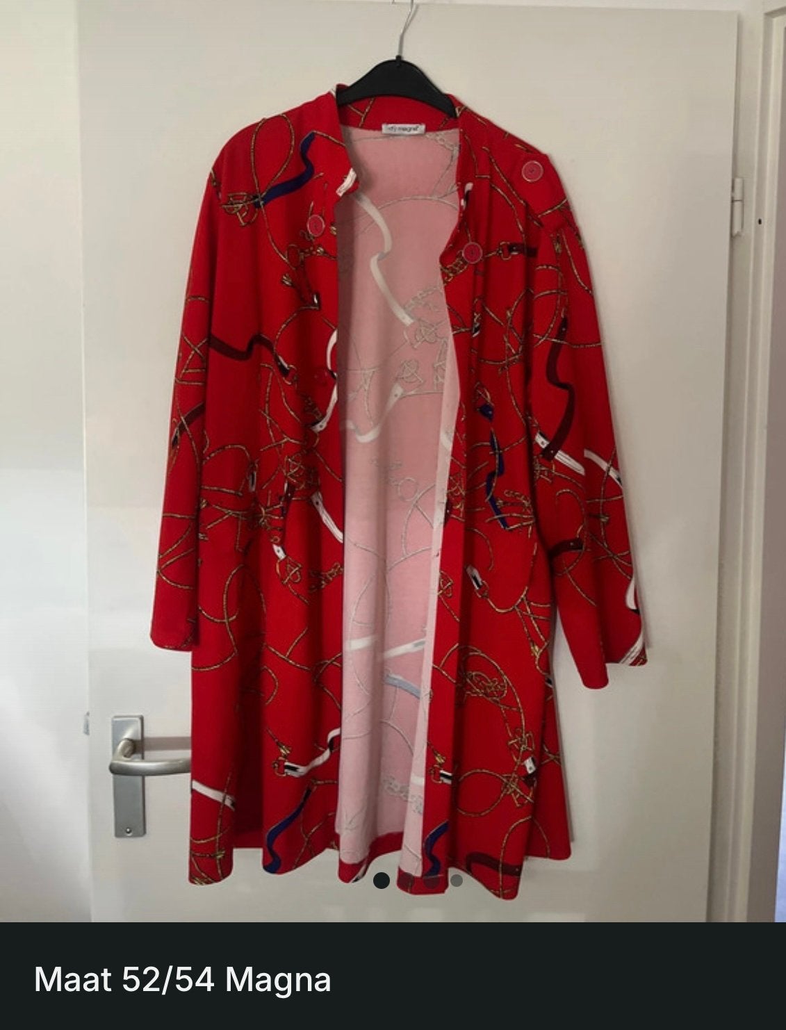 Maat 52/54 Magna, Kleding | Dames, Grote Maten, Ophalen of Verzenden, Zo goed als nieuw, Rood, Blouse of Tuniek