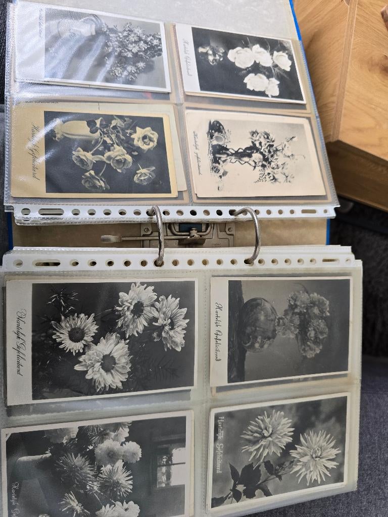 Ansichtkaarten oud met bloemen, Ophalen of Verzenden, Gebruikt