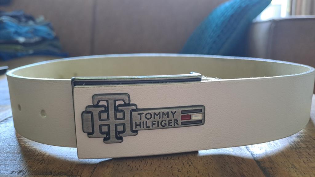 Tommy Hilfiger riem wit met grote gesp, Heupriem, Ophalen of Verzenden, Zo goed als nieuw, Tommy Hilfiger