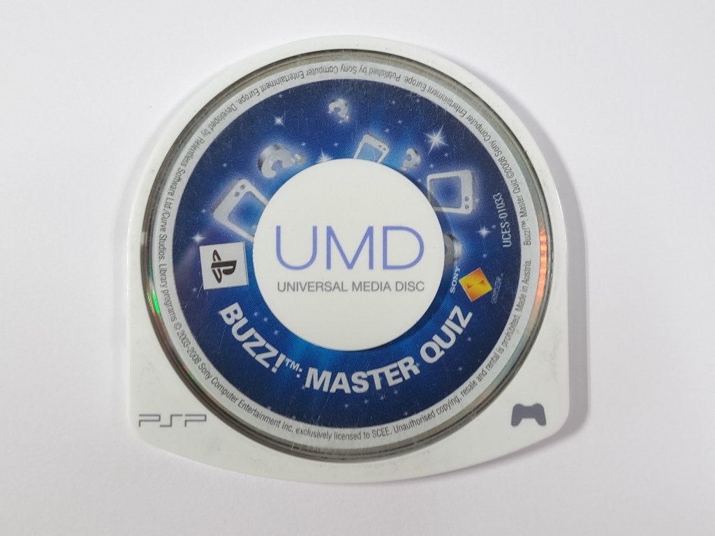 Buzz! Master Quiz - PlayStation - PSP - PAL - Enkel CD, Verzenden, 1 speler, Zo goed als nieuw, Vanaf 3 jaar