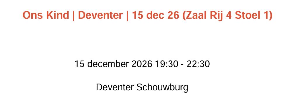 tickets, Twee personen
