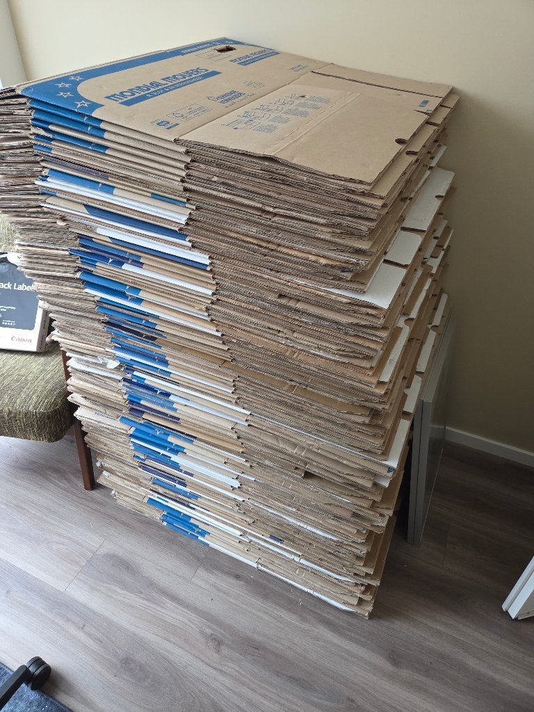 Professionele stevige verhuisdozen 60 stuks (1.50 per stuk), Ophalen, Opvouwbaar, 60 cm of meer, 50 tot 75 cm
