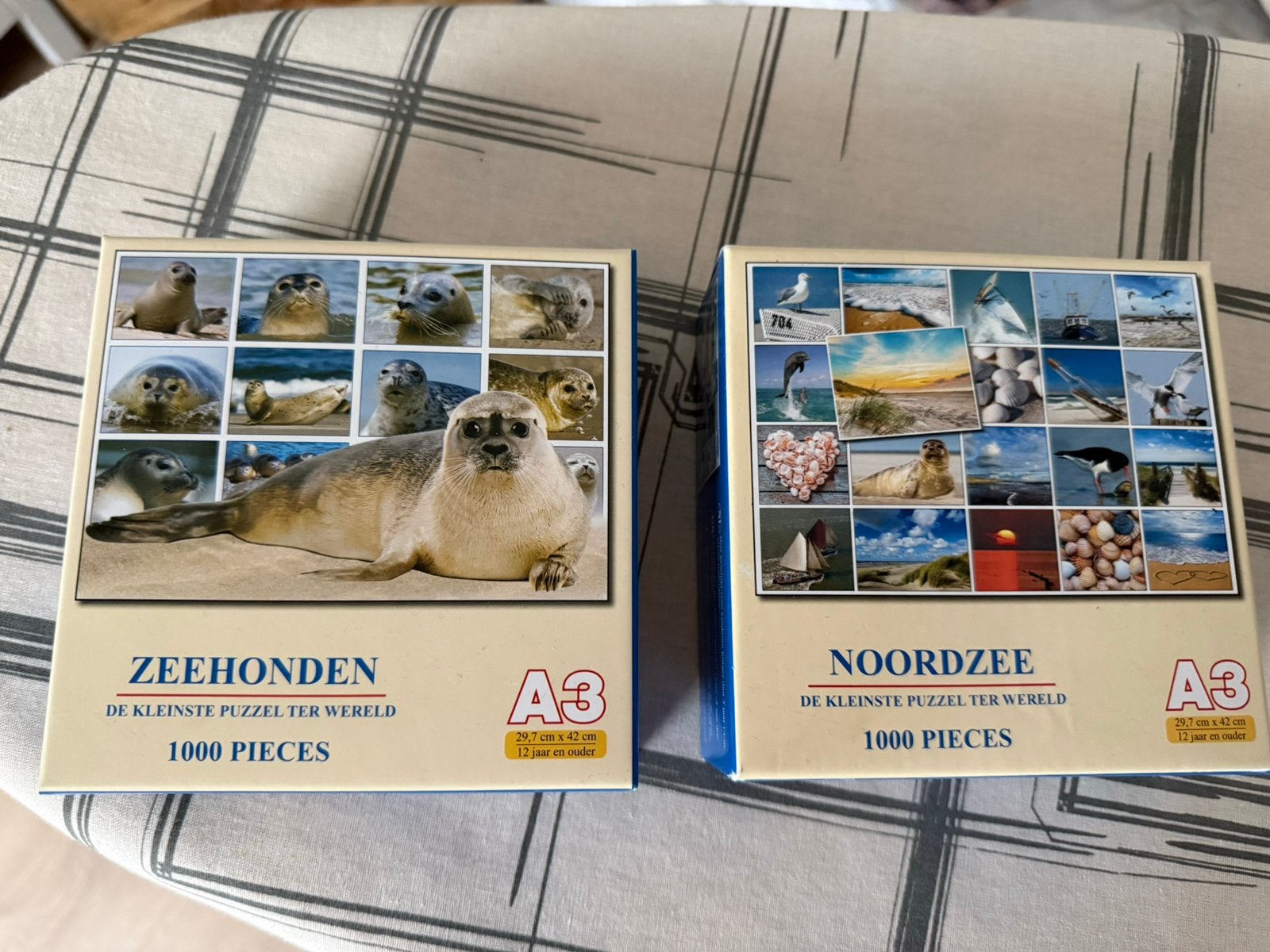 A3 puzzel van 1000 stukjes Zeehonden & Noordzee, Ophalen of Verzenden, 500 t/m 1500 stukjes, Zo goed als nieuw