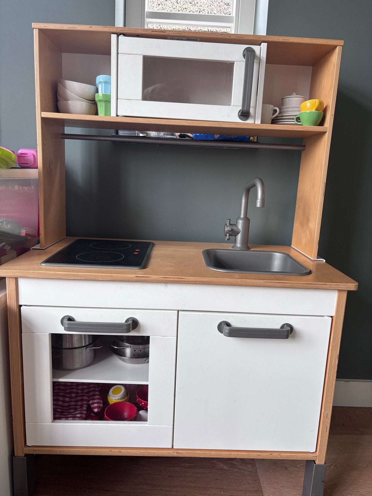 Houten speelkeuken met heel veel accessoires, Ophalen, Gebruikt, Hout, Speelkeuken