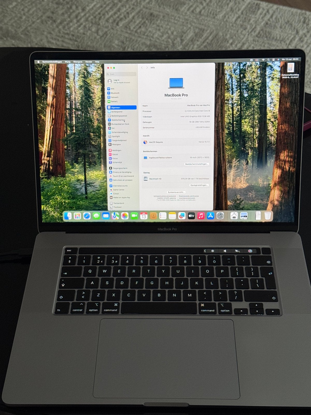 MacBook Pro 16 inch 2019 Intel i9, Computers en Software, Apple Macbooks, Zo goed als nieuw, MacBook Pro, 16 inch, 2 tot 3 Ghz