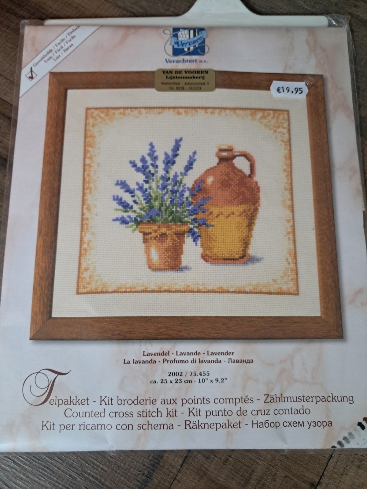 Verachtert Telpakket Lavendel Kruissteek Borduurpakket, Ophalen of Verzenden, Nieuw, Handborduren, Borduurpakket