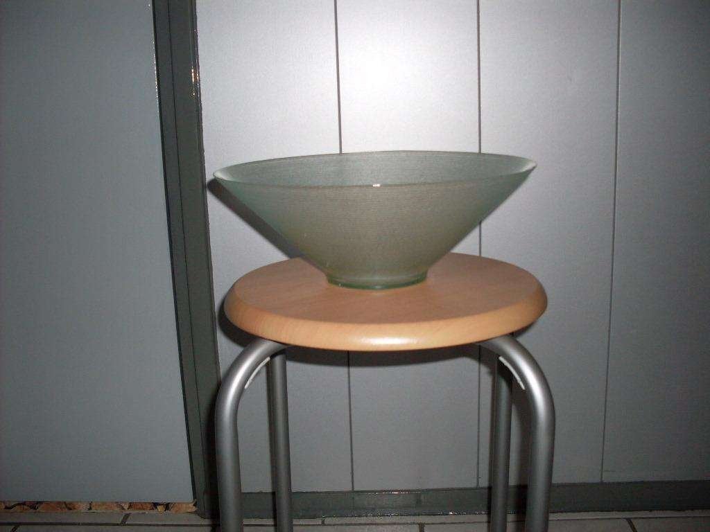 nieuwe glazen fruit of salade schaal, Ophalen, Schaal, Rond, Nieuw