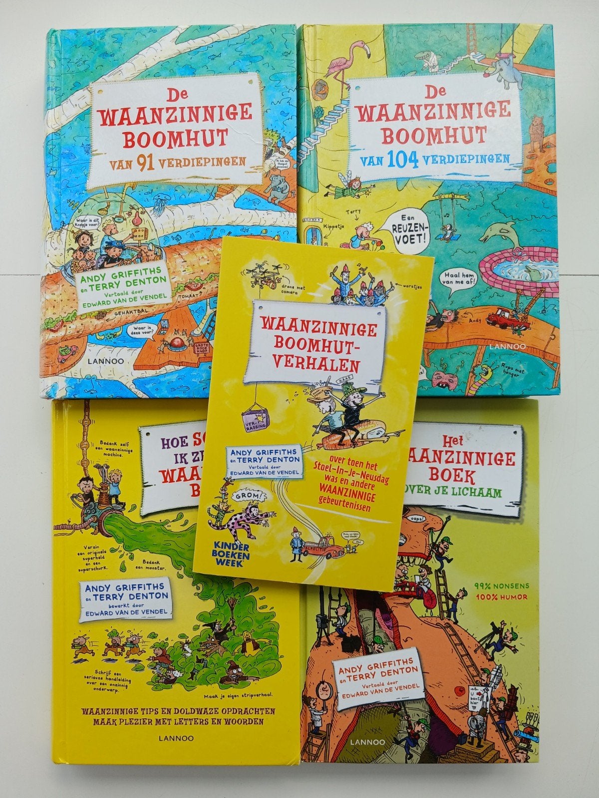 5x De Waanzinnige Boomhut Boeken | In 1 koop voor €17,50, Boeken, Ophalen of Verzenden, Gelezen, Andy Griffiths en Terry Denton